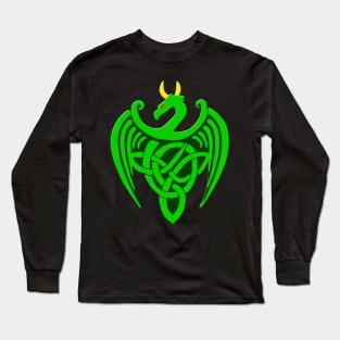 Green Celtic Dragon Long Sleeve T-Shirt